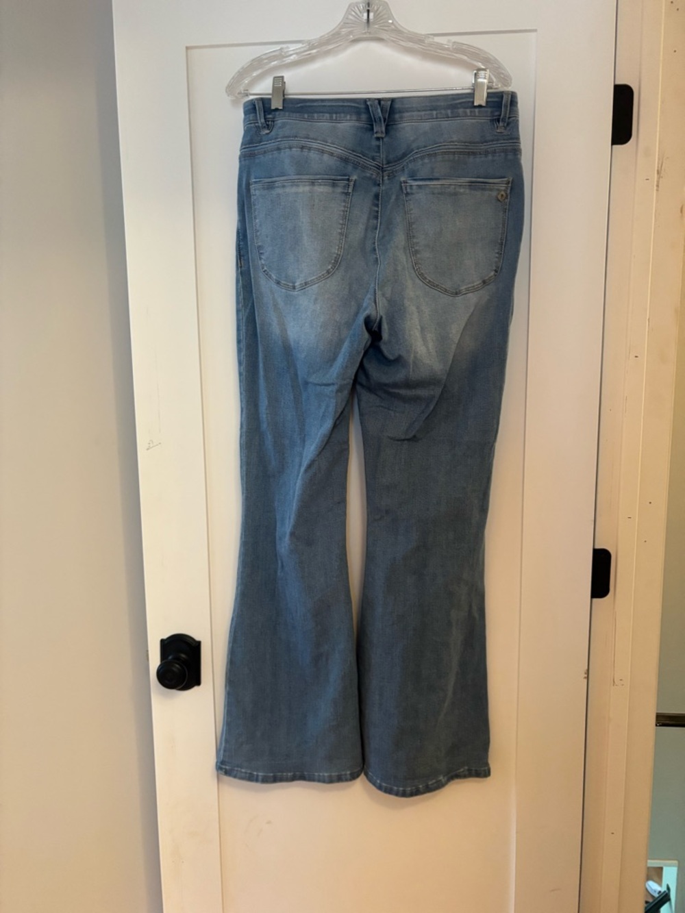 Democracy Light Blue Flared Jeans - Picture 2 of 3